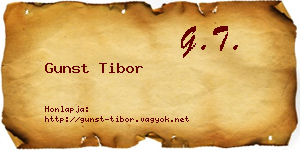 Gunst Tibor névjegykártya